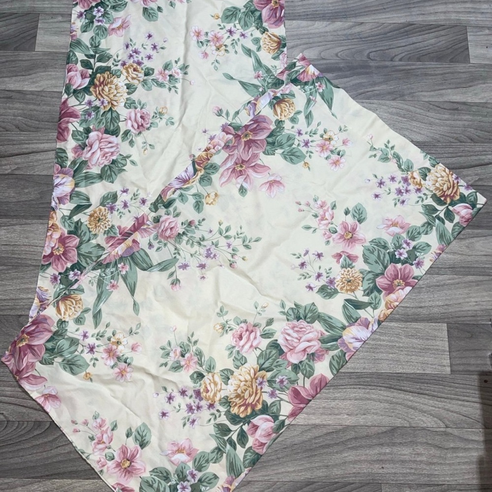 Floral Pillowcase Set - Cream and Pink 1980s 90’s